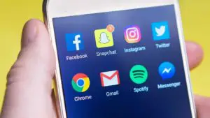social media on mobile